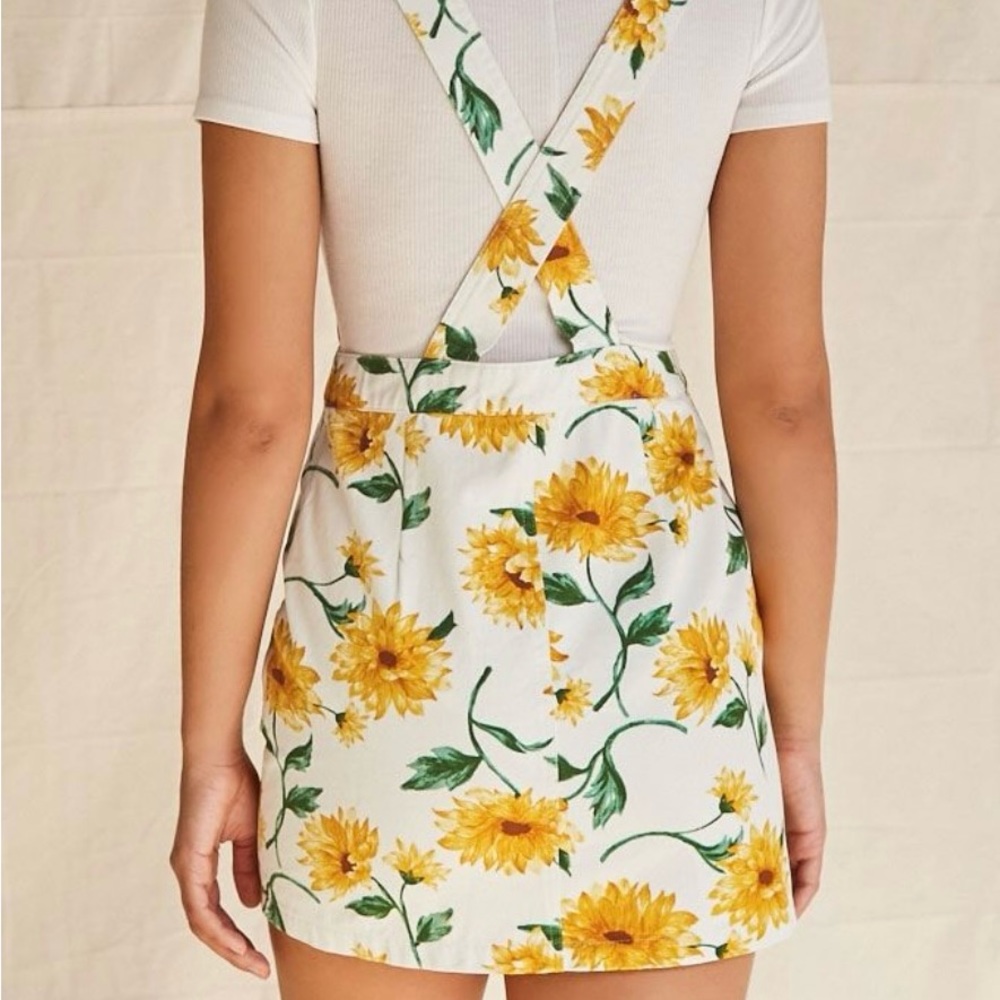 Forever 21 Floral Mini Dress - Yellow and Green - Picture 2 of 7